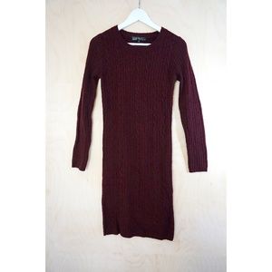 ModCloth (MAK) "Luxe Lodge" Burdungy Sweater Dress